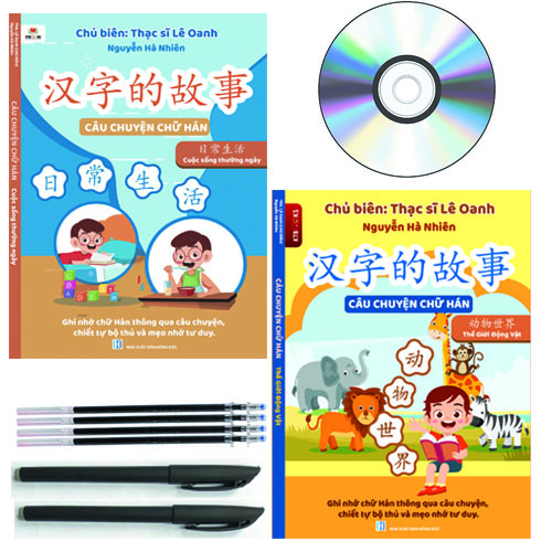 [HCM]Combo 2 Sách - Câu Chuyện Chữ Hán Cuộc Sống Thường Ngày và thế giới động vật (Song ngữ Trung Việt phân tích chữ Hán mẹo nhớ thuận bút lượng từ mở rộng) + DVD quà tặng