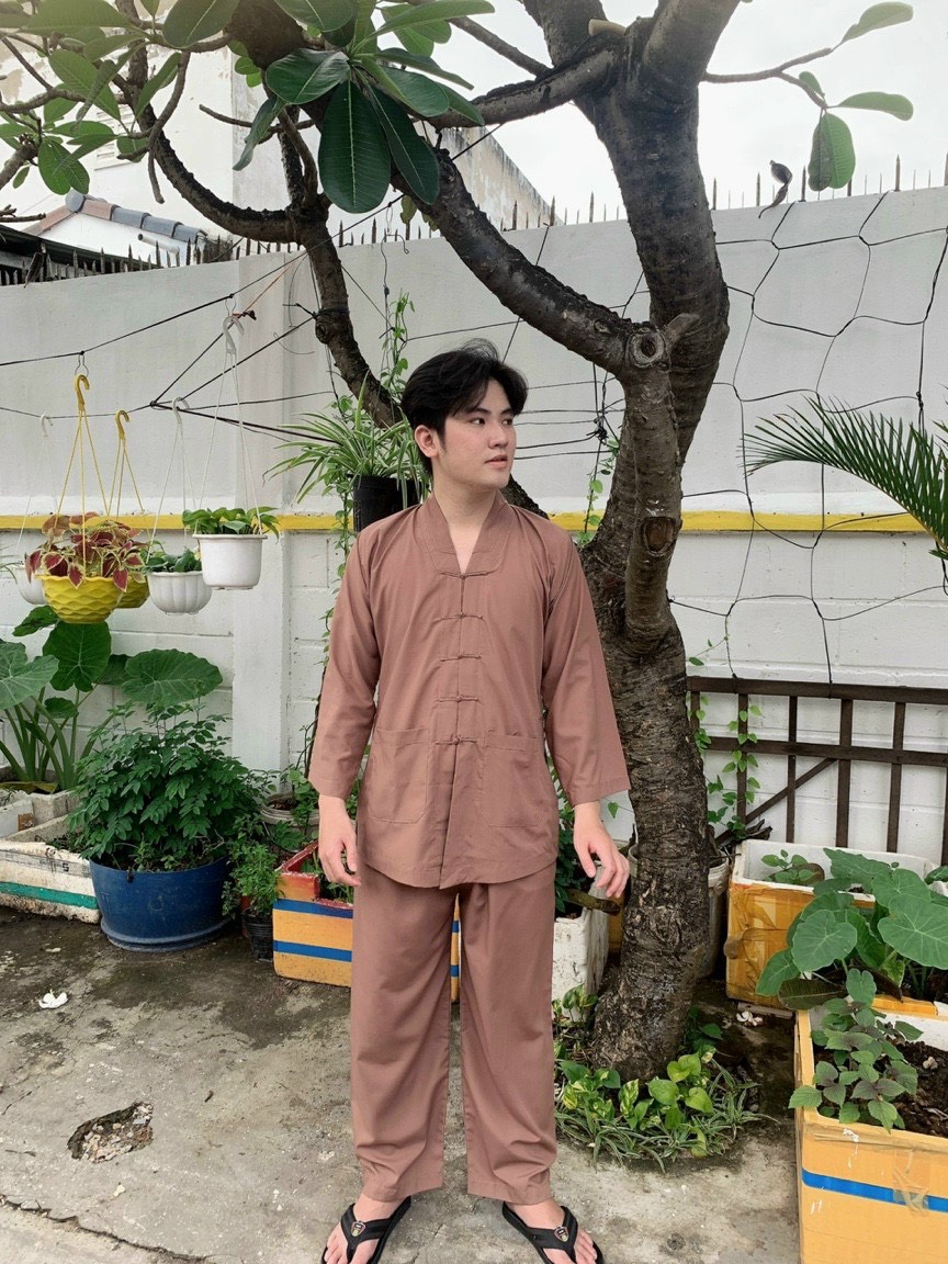 đồ lam đi chùa - mẫu la hán Nam ( vãi kate )