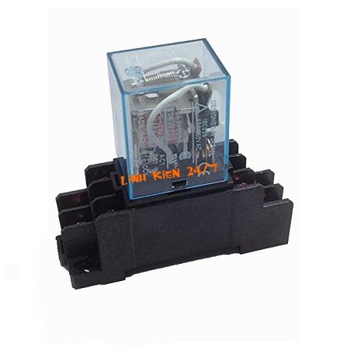 Relay trung gian omron 220v 10a 8 chân kèm đế vặn ốc