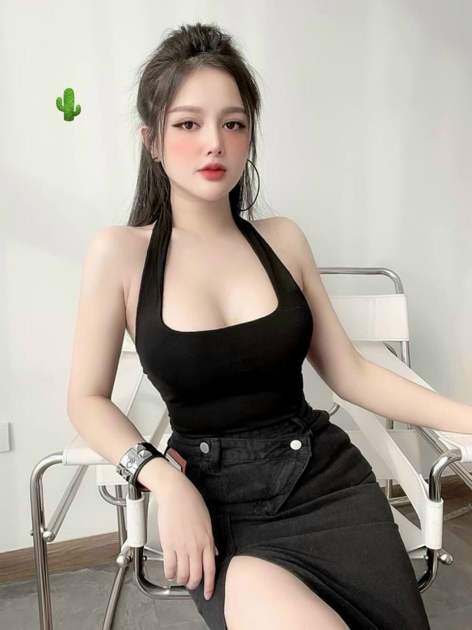 ÁO YẾM THUN GÂN TRƠN CHOÀNG CỔ CROPTOP PC