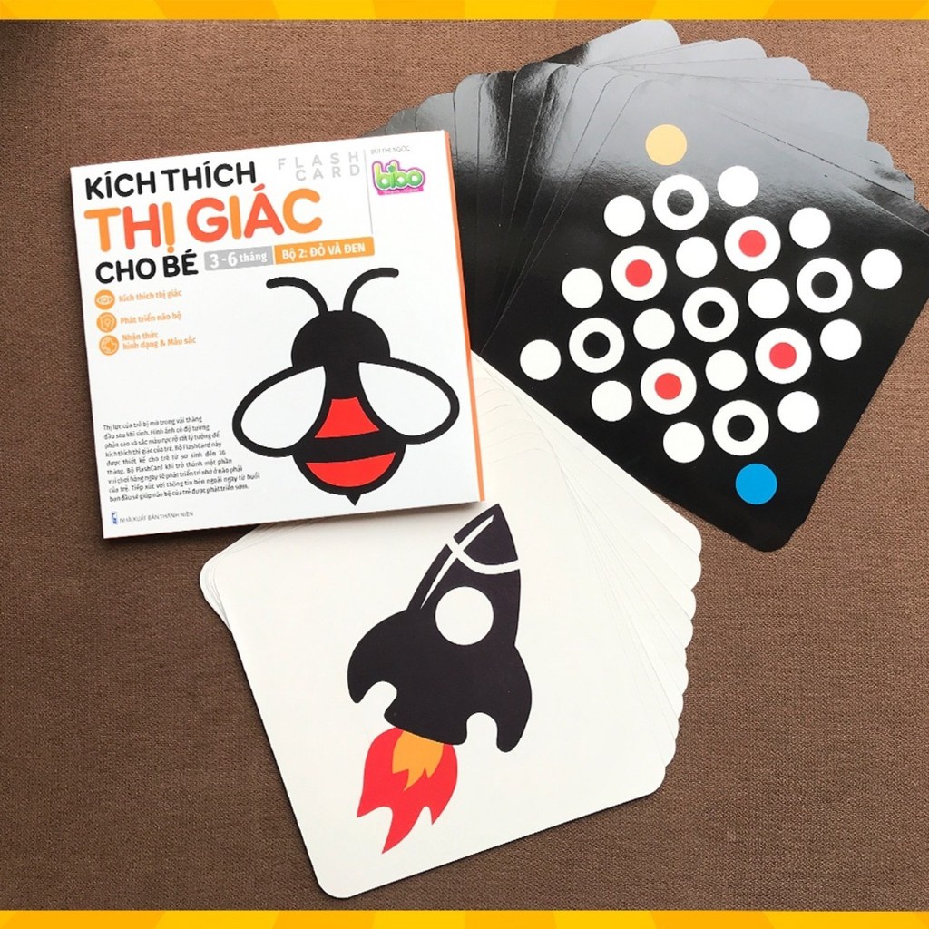 Bộ Thẻ Kích Thích Thị Giác Cho Bé từ 0 đến 4 Tuổi Loại Lớn - FlashCard Kích Thích Não Bộ Cho Trẻ Em In 2 Mặt Chống Thấm Nước