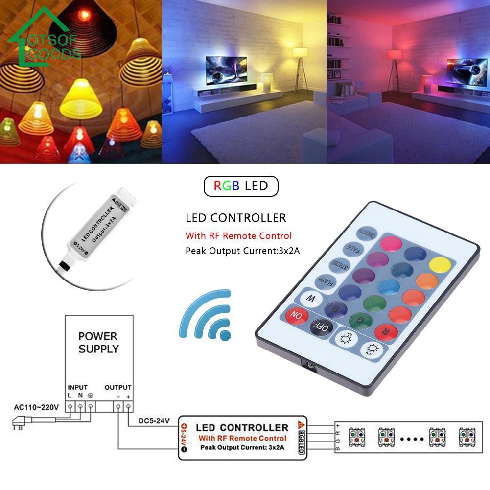 Bộ điều khiển đèn led dây đổi màu 5m