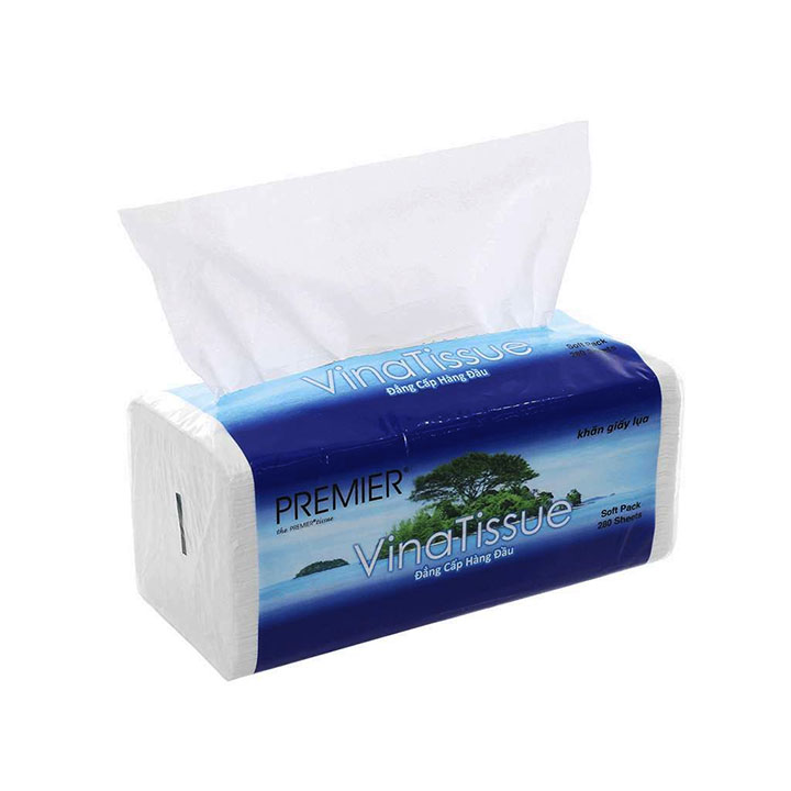 KHĂN GIẤY LỤA PREMIER VINATISSUE 2 LỚP – GÓI 280 TỜ