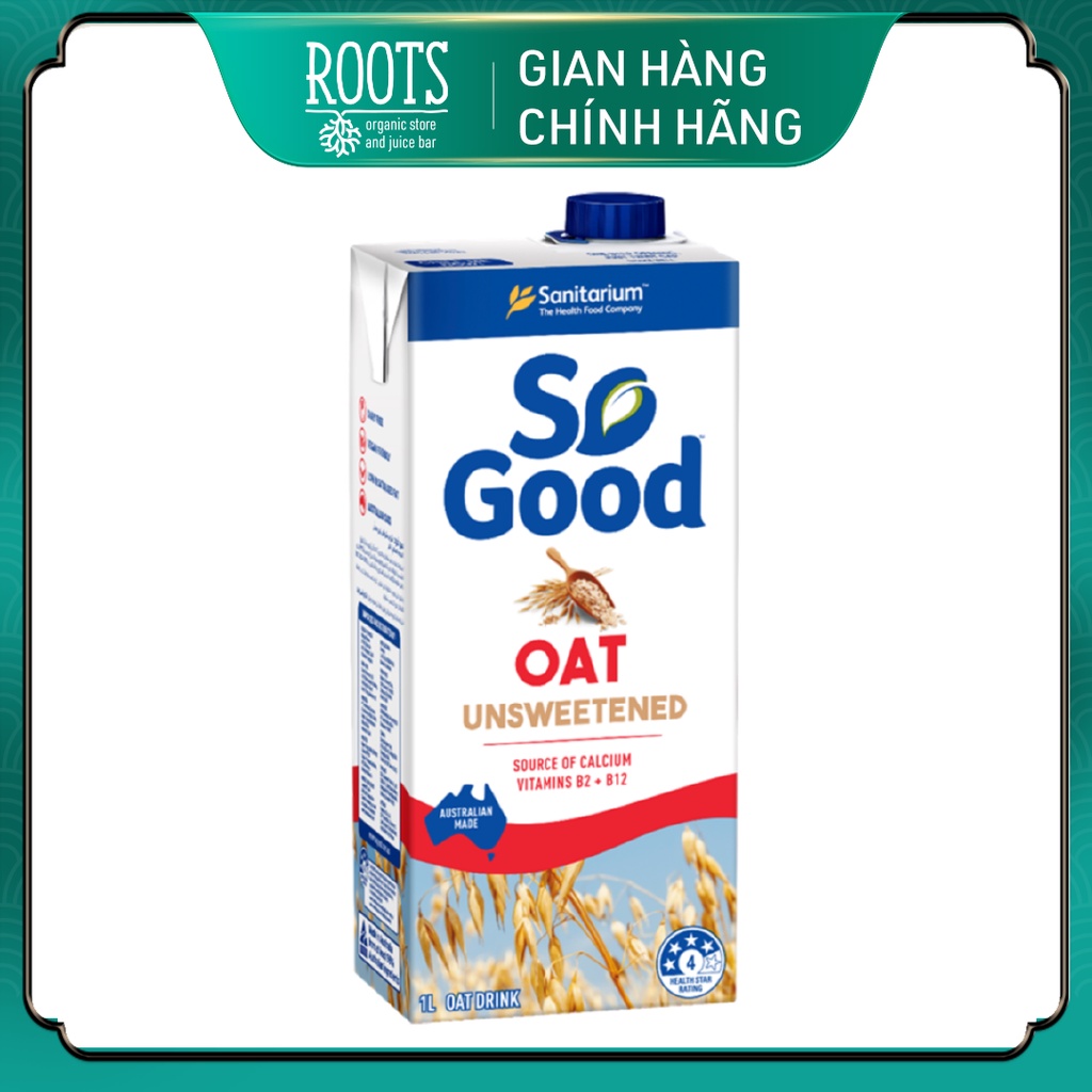 Sữa Yến Mạch Không Đường, So Good, Oat Milk, Unsweetened