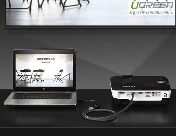 Cáp chuyển Displayport sang HDMI  Ugreen 40362 cao cấp