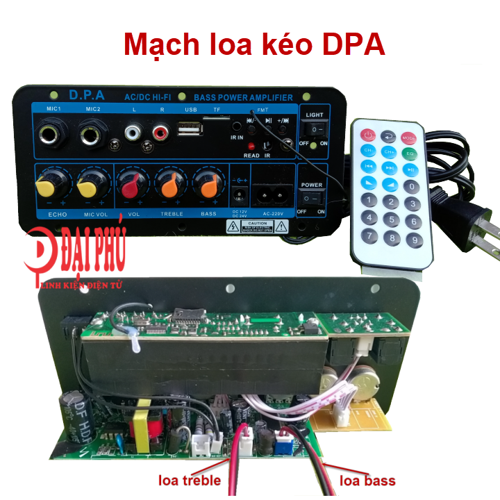 Mạch loa kéo công suất 100W - 150W loa kéo 2.5 tấc - 3 tấc