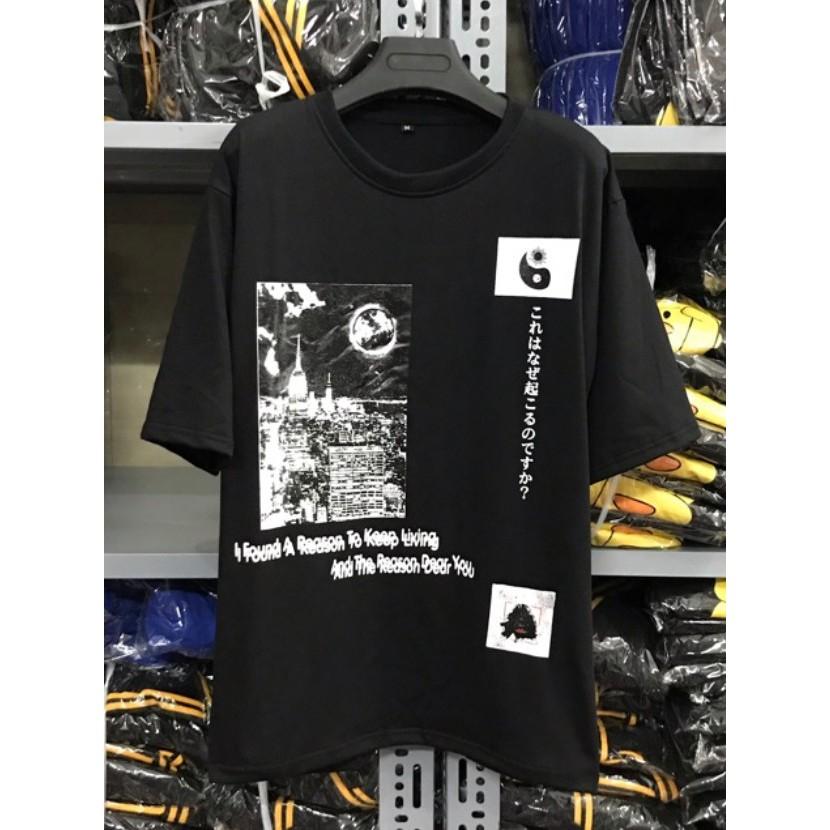 Áo Thun Tay Lỡ Tháp Bát Quái Unisex MVA0419