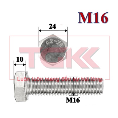 Bulong inox 201 M16