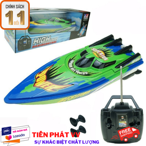 Ca nô điều khiển từ xa chạy dưới nước racing boat tốc độ cực nhanh - tàu , thuyền đồ chơi trẻ em