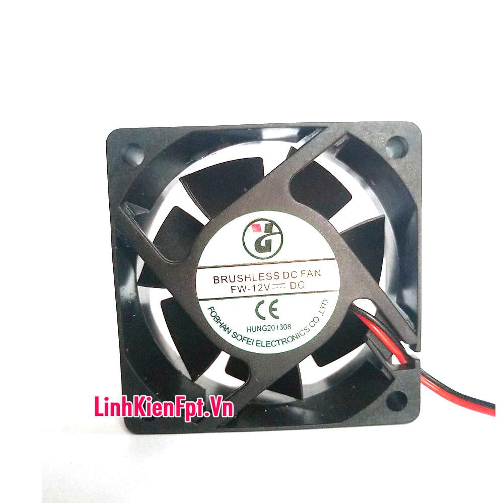 Quạt tản nhiệt 12v 6x6cm Loại Khỏe Mỏng
