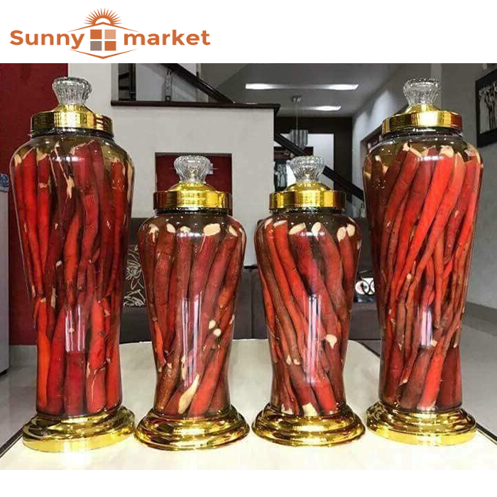 Bình thuỷ tinh ngâm sâm 3 lít không van