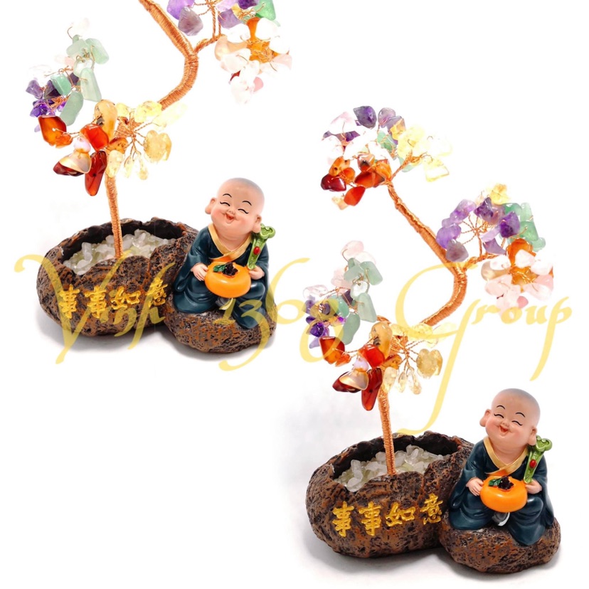 Cây tài lộc đá thạch anh tự nhiên