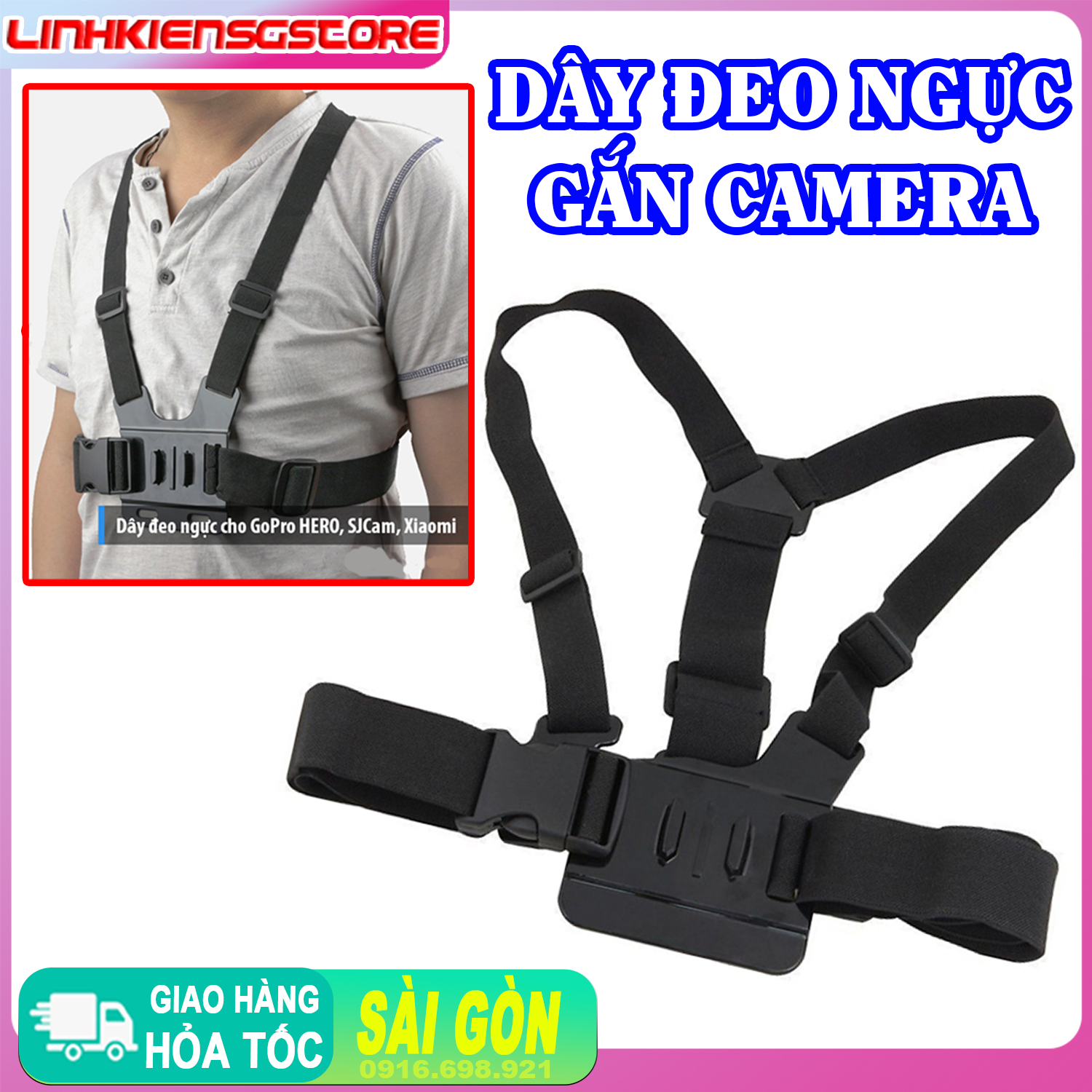 [HCM]Dây Đeo Ngực Gopro Cho Camera Hành Trình