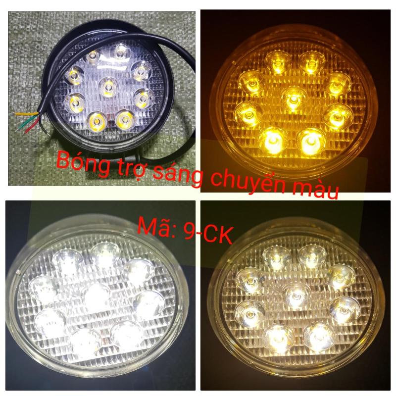 Đèn trợ sáng L9 - 3 chế độ chuyển màu Vàng, Trắng, Trung tính, Chớp nháy xe Ôtô, xe máy
