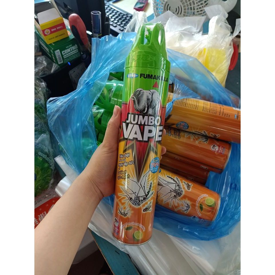 Xịt Muỗi JUMBO Hương Cam Chanh 600ml