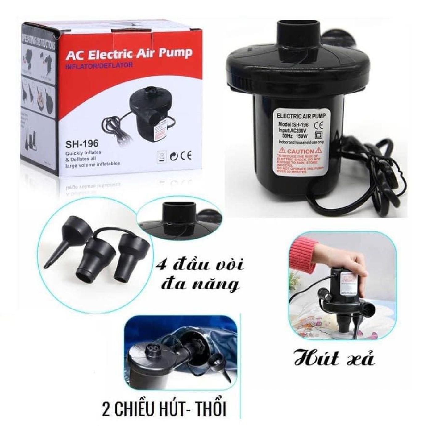 BƠM ĐIỆN 2 CHIỀU DÙNG ĐỂ BƠM PHAO, BƠM BỂ