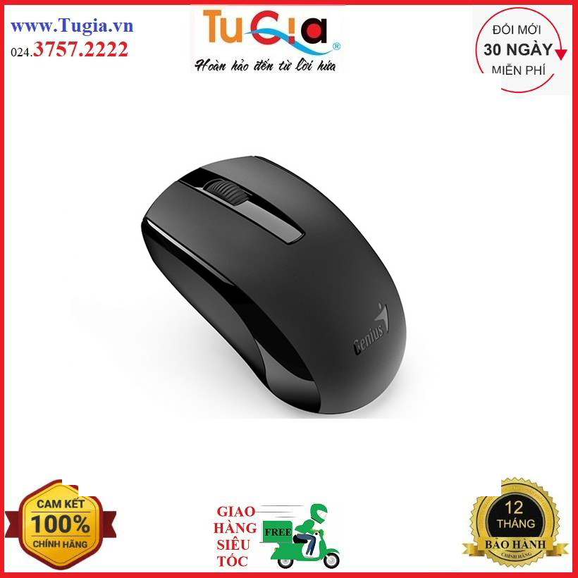 Chuột Sạc Không Dây Genius ECO 8100 (Đen) - Hàng Chính Hãng