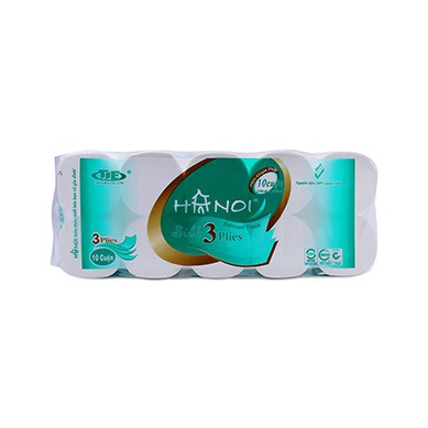 ⛔freeship⛔ bịch 10 cuộn giấy vệ sinh hà nội silk 3 lớp