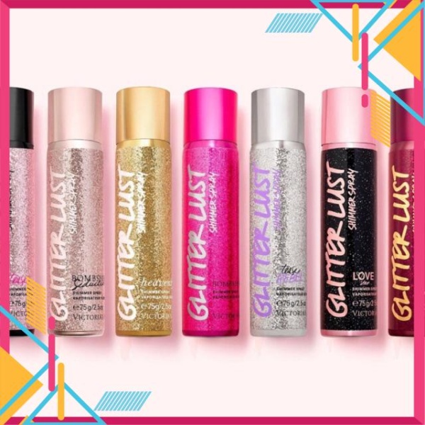 (Giá sốc) Xịt kim tuyến Glitter Lust Shimmer Spray Victorias Secret (75g)