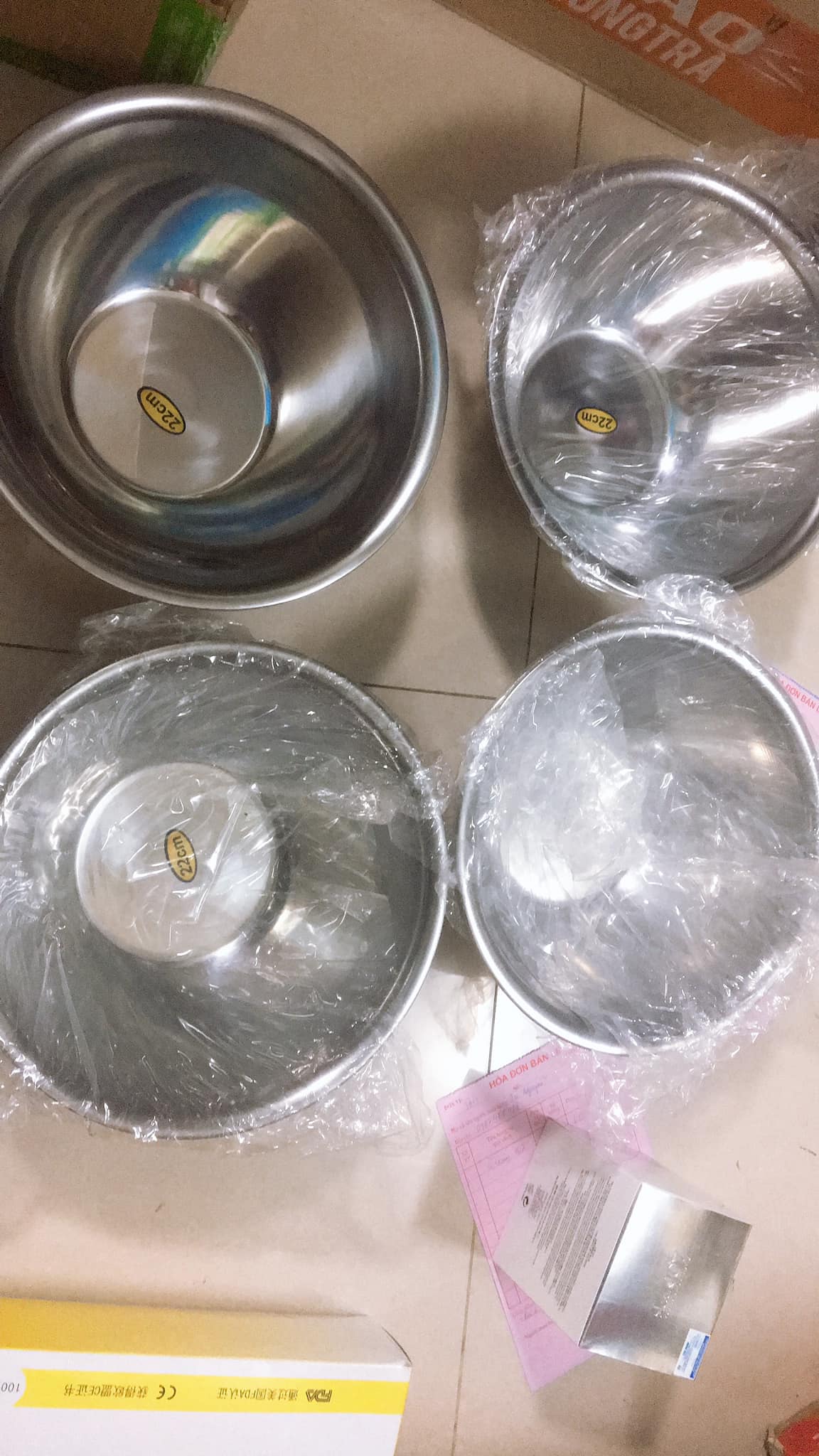 Bát inox rửa mặt dùng trong spa, size 22cm