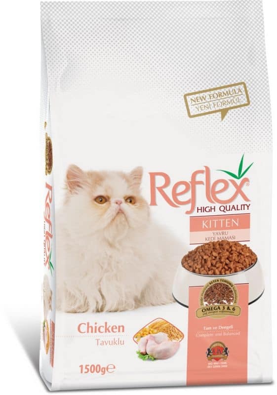hạt Reflex mèo con và trưởng thành  vị gà 1,5kg (Thức ăn cho mèo Reflex Kitten adult Food Chicken )