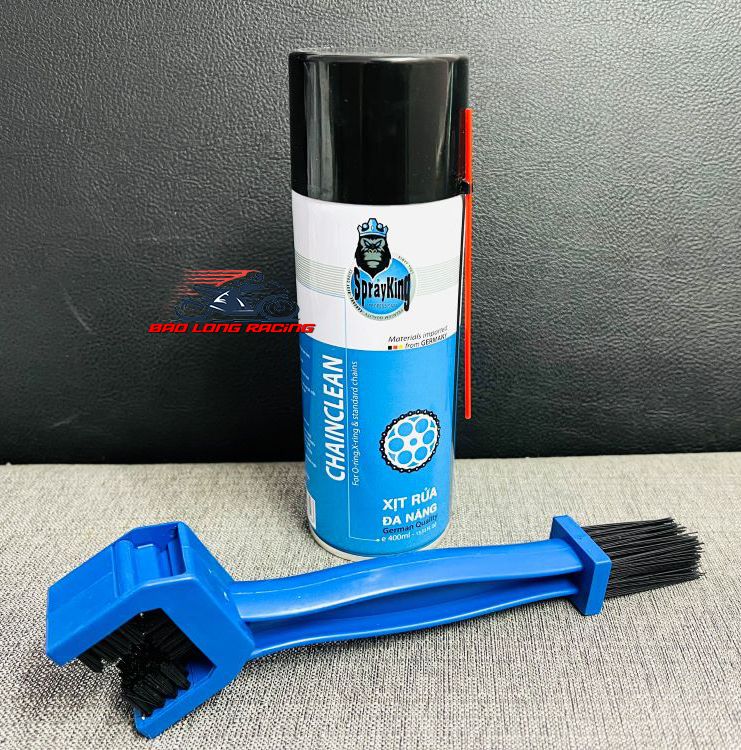 Combo 1 chai xịt sên Rửa Sên Đa Năng SPRAYKING tặng kèm thêm 1 bàn chải sên bảo dưỡng sên mùa mưa ...giá siêu rẻ