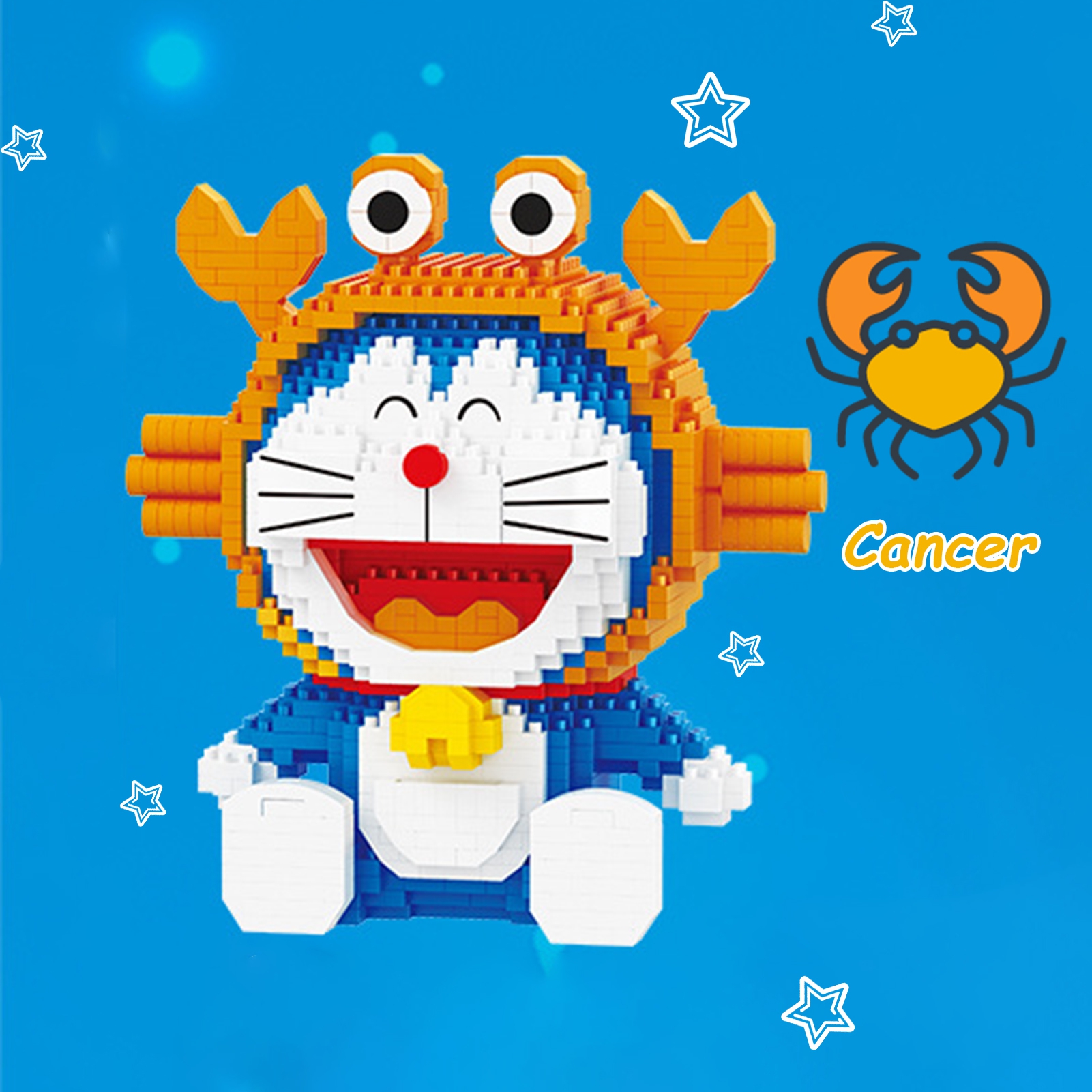 ASTELLA Khối Xây Dựng Mười Hai Chòm Sao Doraemon Khối Xây Dựng Hạt Nhỏ Bảo Vệ Môi Trường Khối Lắp Ráp Đồ ChơI Mèo Doraemon