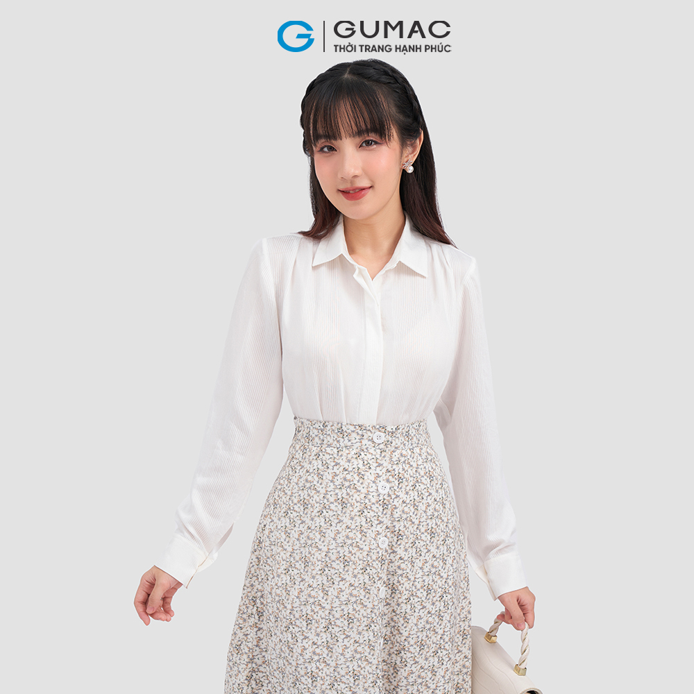 Váy A midi đính nút VC12071 thời trang GUMAC