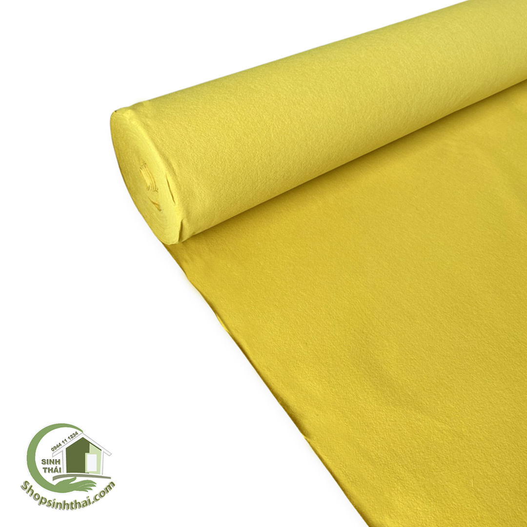 Thảm nỉ lót trải sàn màu vàng - 1m²
