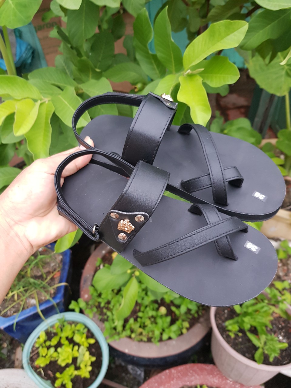 thới giới sandal dép xăng đan đen nam nữ