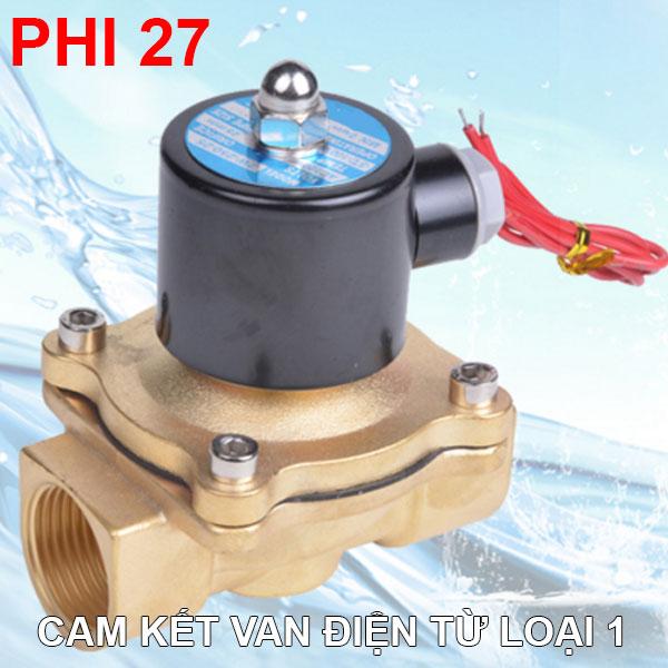 Van điện từ SYPO phi 27mm/ 220V/ thường đóng, van thoát nước, van nước điều khiển bằng đện, tưới cây tự động