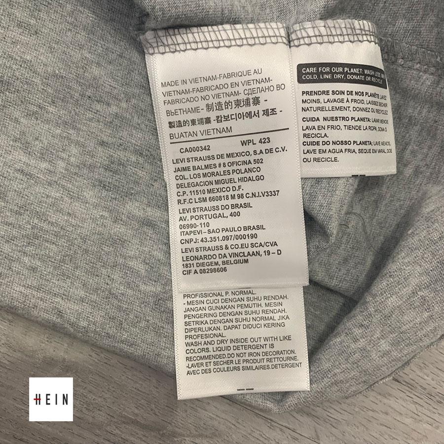 [Auth] Levis T-shirt Grey Classic logo - Women
