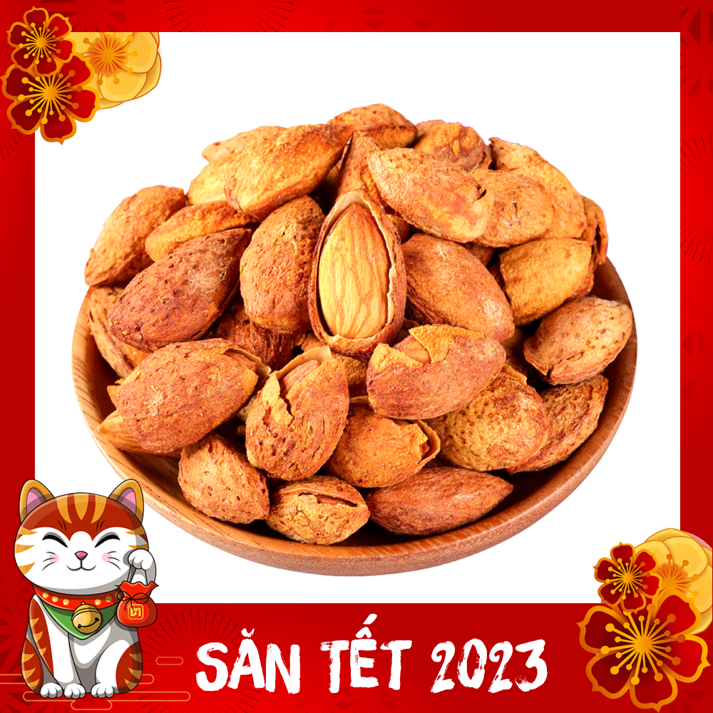 Túi 1KG hạnh nhân bơ rang muối vỏ mỏng nhập khẩu Úc