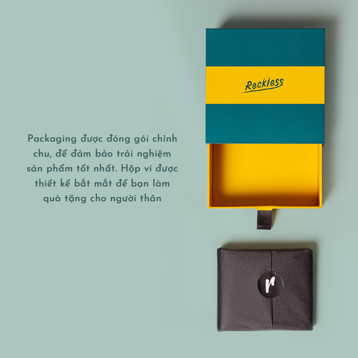 Ví Vải Gập Ngang Bifold Reckless John Wallet Màu Phối Polyester Kháng Nước