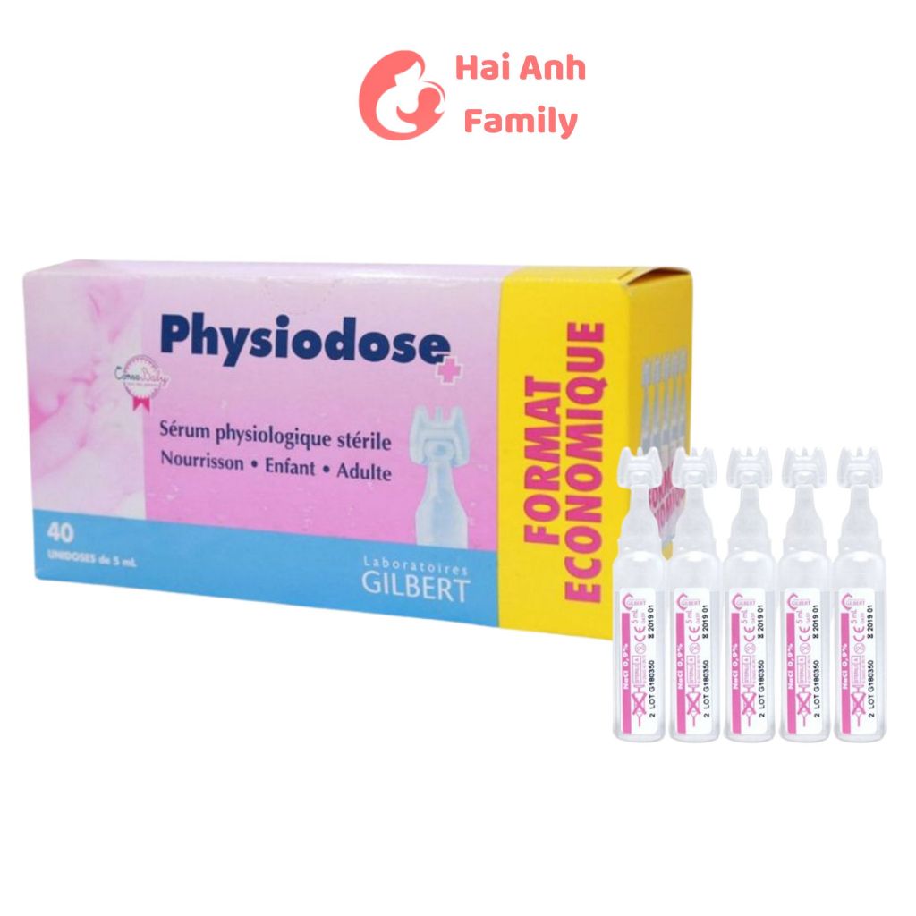 Nước muối sinh lý Physiodose (Pháp) cho trẻ sơ sinh