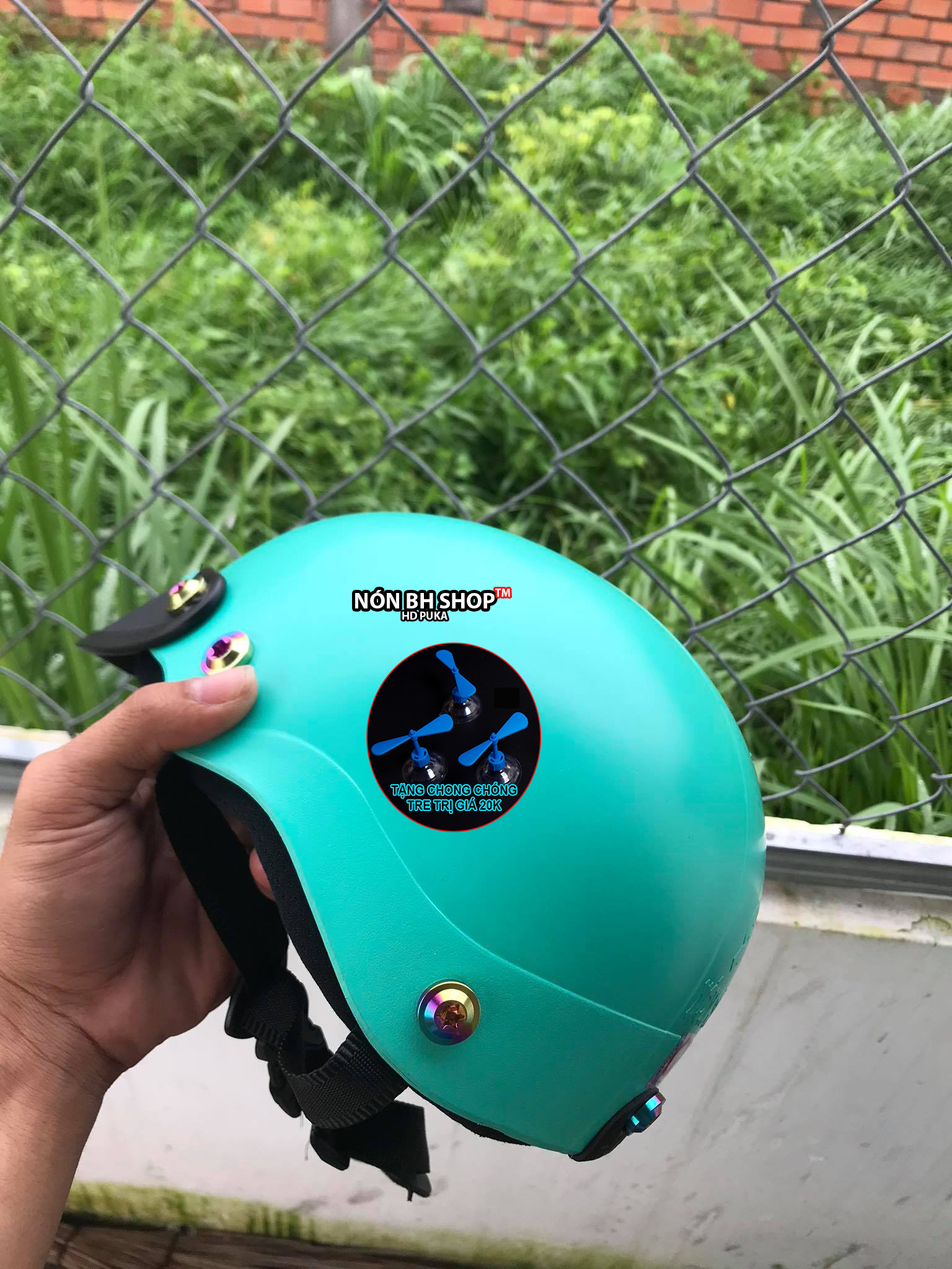 Nón Sơn Gắn Ốc Titan Gr5 Nhiều Màu