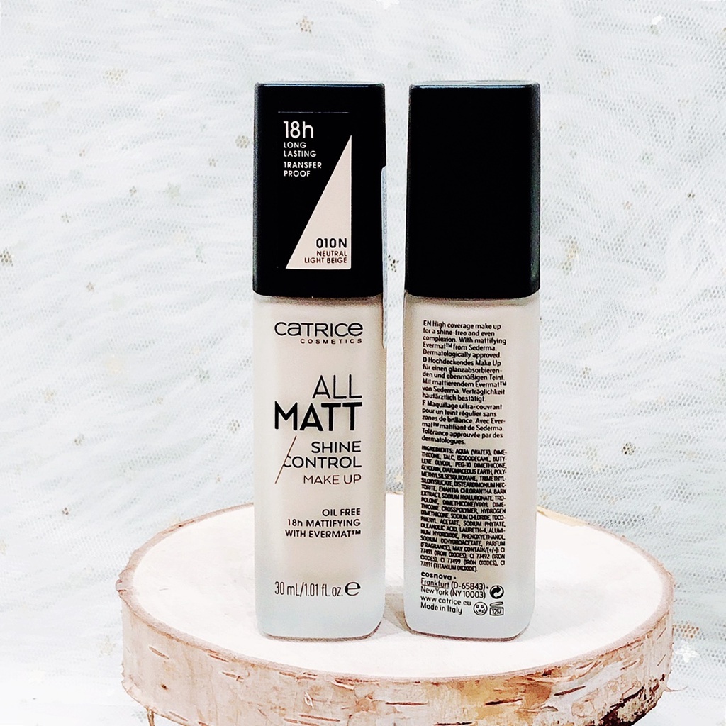 Kem Nền Kiềm Dầu Catrice All Matt Plus 18H Mỏng Mịn 30Ml