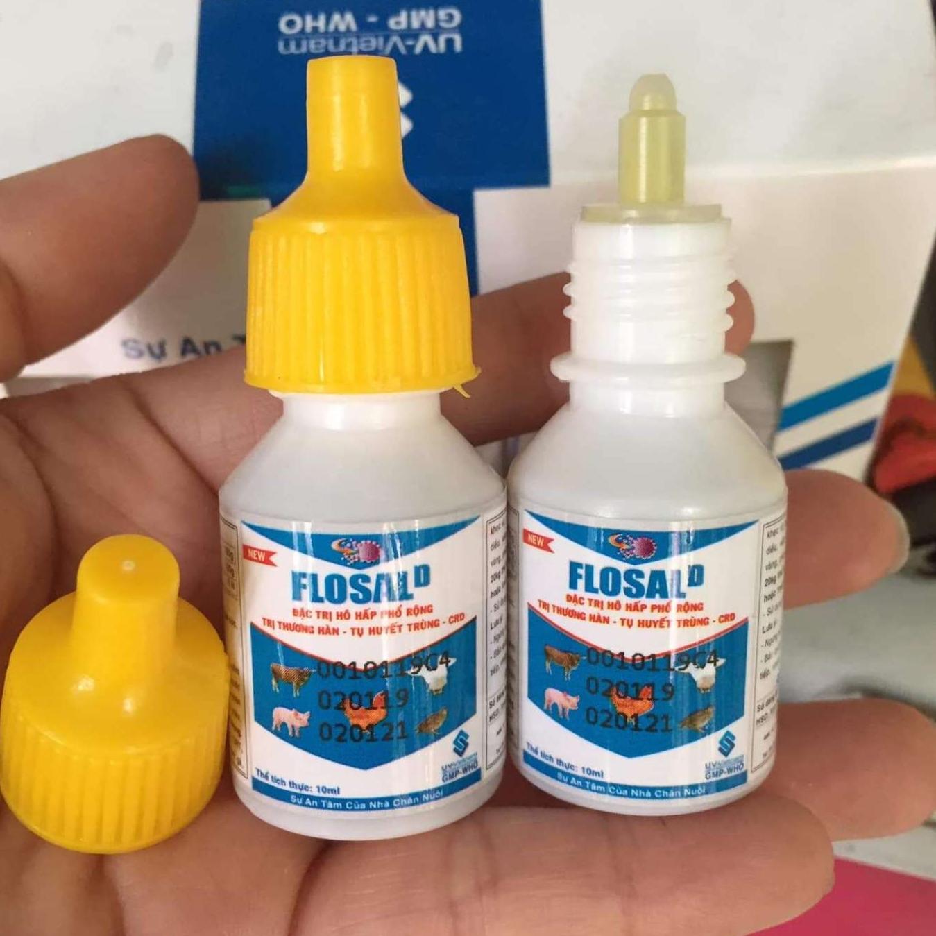 2 chai dung dịch uống Flosal Hô hấp, Thương Hàn, Tụ huyết trùng