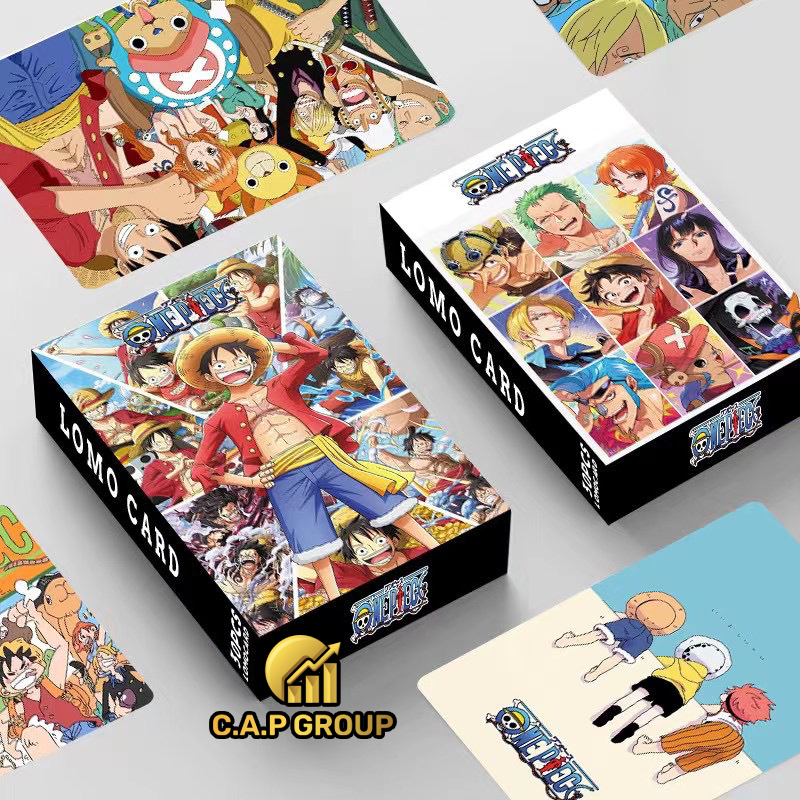 Thẻ bài One Piece hộp Lomo in hình hai mặt - Bộ 30 tấm ảnh