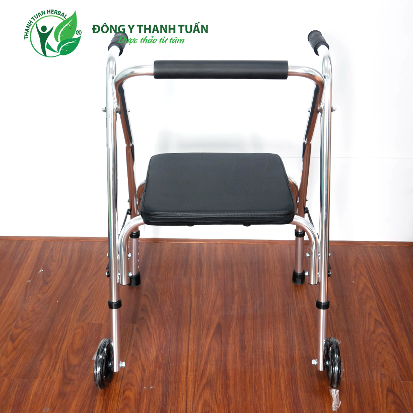 Khung tập đi có ghế ngồi Lucass W9 - Giúp người già hoặc người tai biến di chuyển dễ dàng