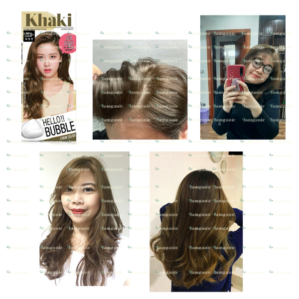 [Chính Hãng Mise En Scene] Thuốc Nhuộm Tóc Dạng Bọt Hello Bubble Foam BlackPink - Màu Ash Khaki Brown (Xanh rêu khói)
