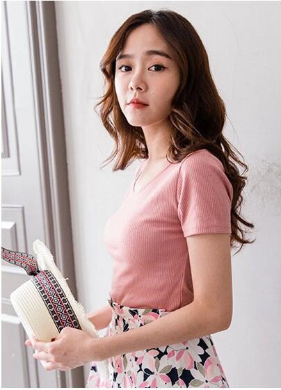 [HCM]Áo Thun Nữ Basic Trơn Cổ Tròn