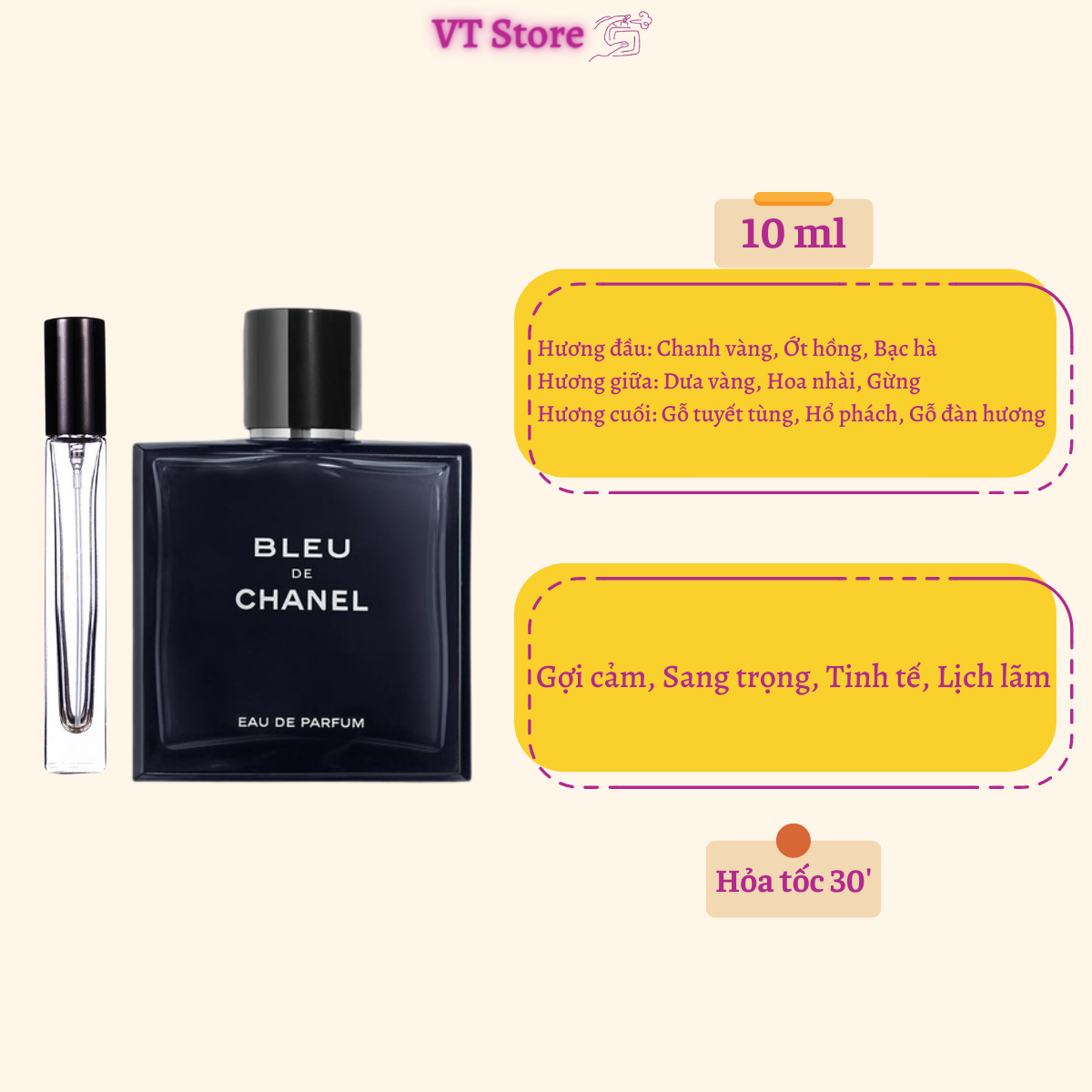 Mẫu nước hoa Chanel Bleu De Chanel Eau de Parfum 10ml