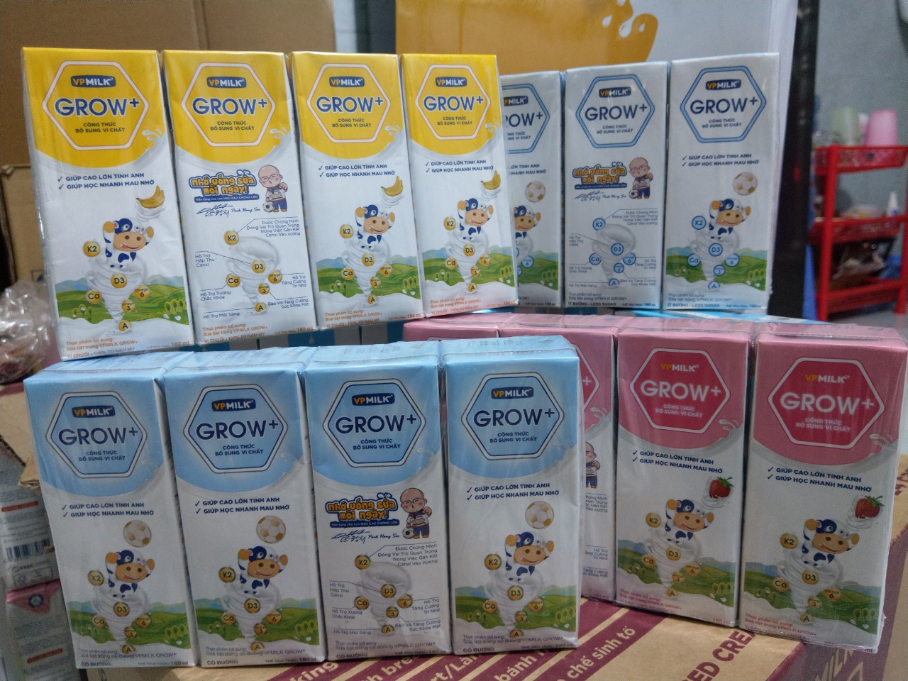 Lốc 4 ,Sữa tiệt trùng VpMilk Grow +