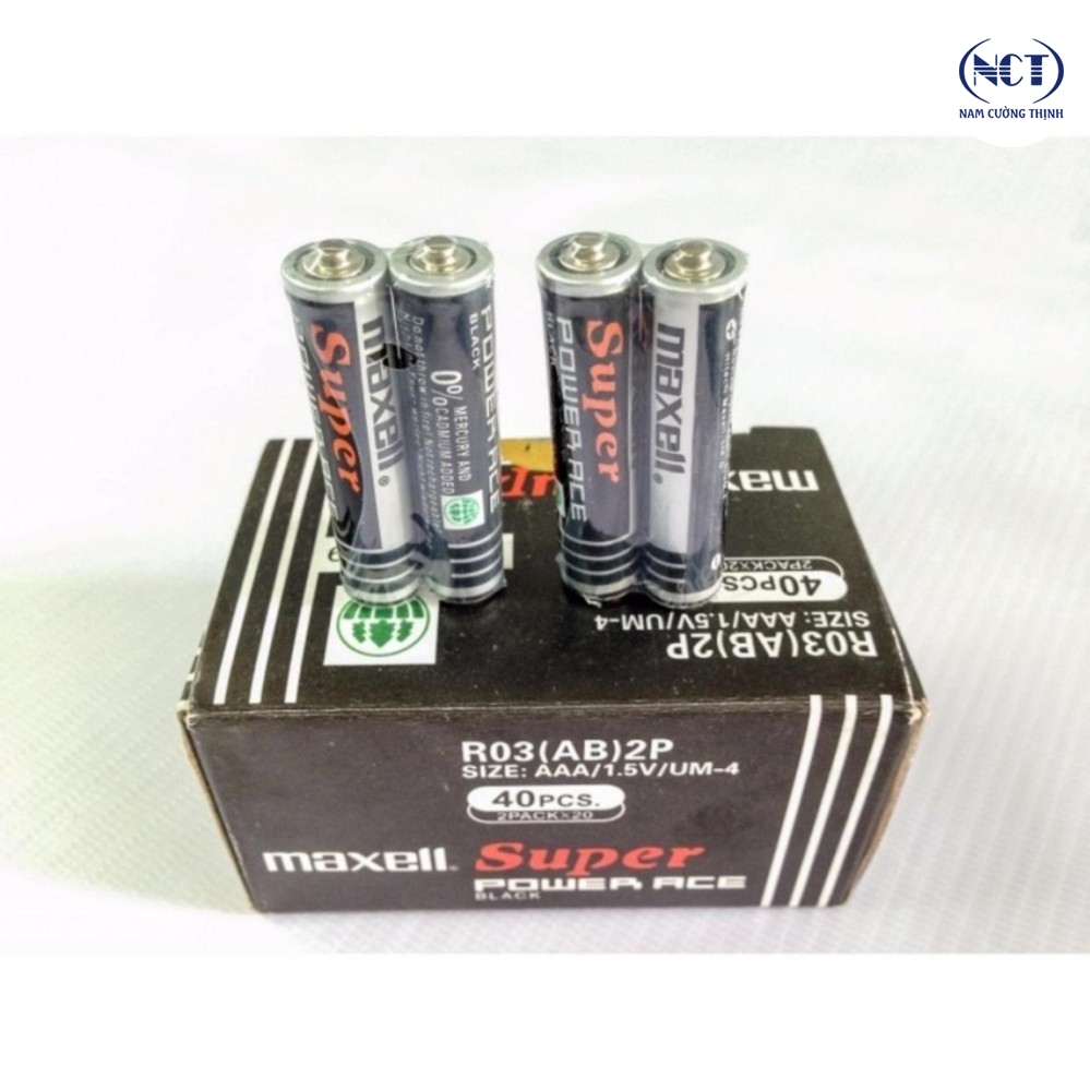 [HCM]PIN MAXELL AAA TEM BẠC - HÀNG CHÍNH HÃNG (HỘP 40V) siêu bền