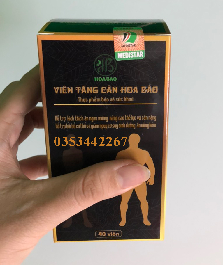 [Combo 2 hộp] viên tăng cân Hoa Bảo