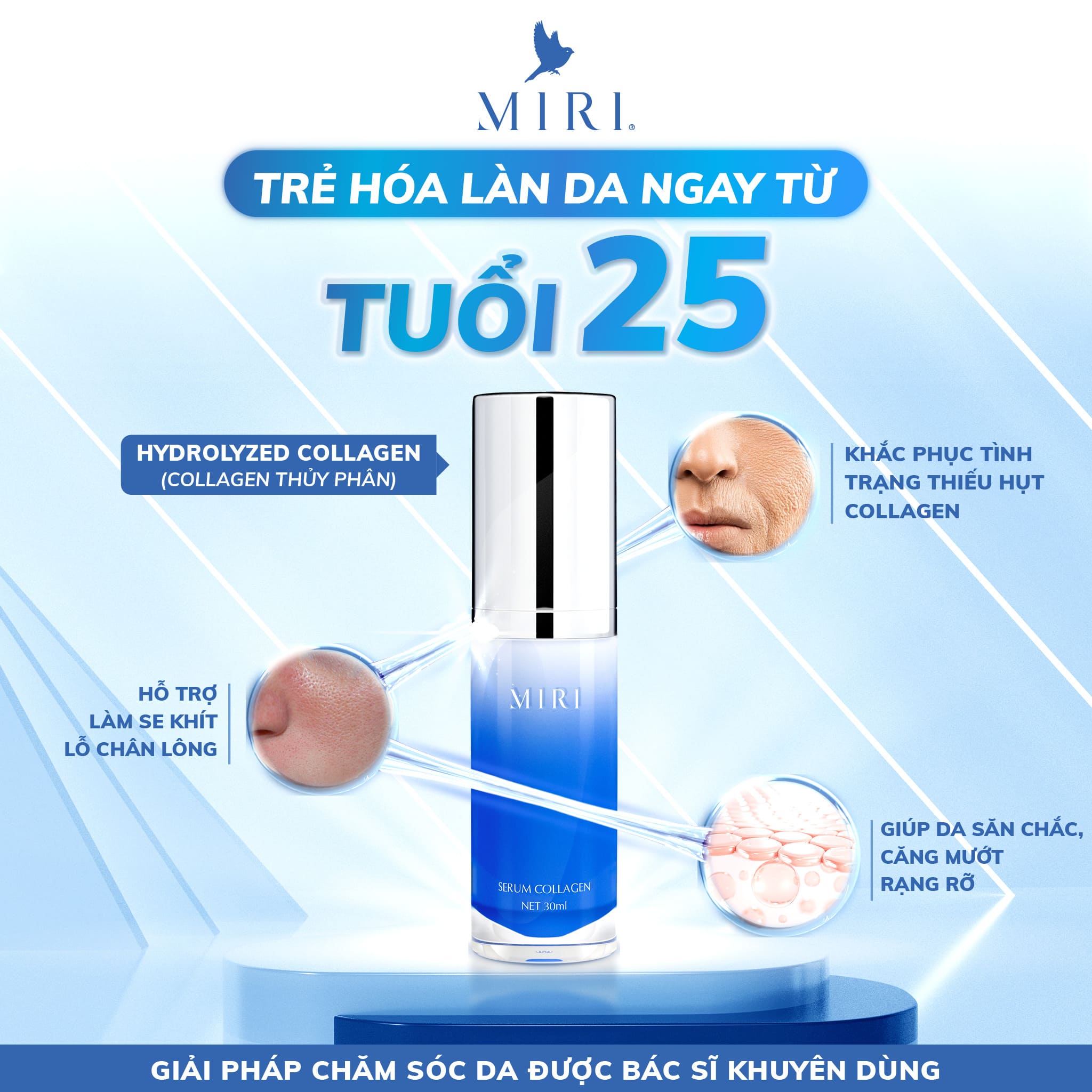 Serum Collagen Dưỡng Sáng Căng Bóng Trẻ Hóa Làn Da MIRI (30ml)