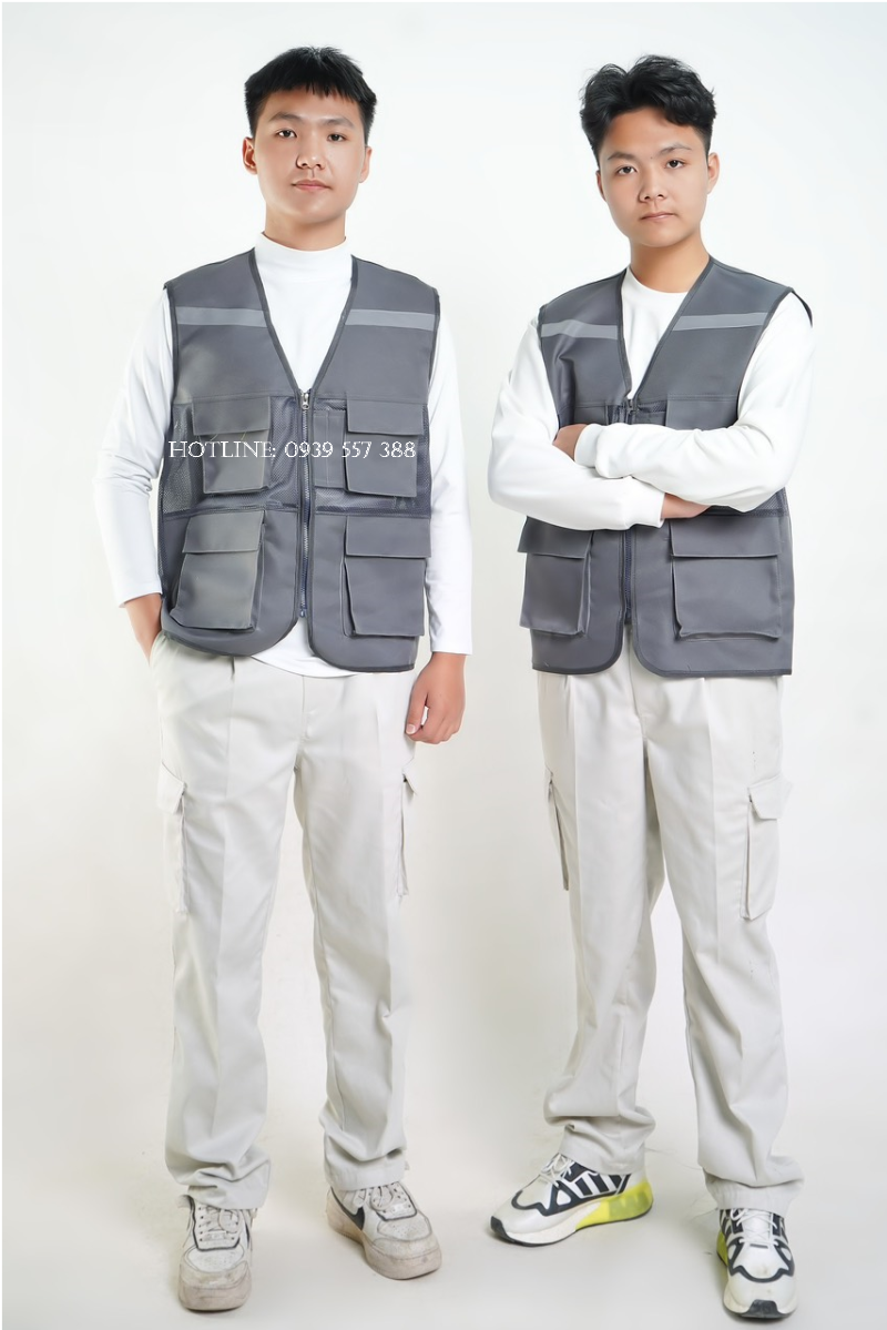Waistcoat reflective 4 bag workwear color lead