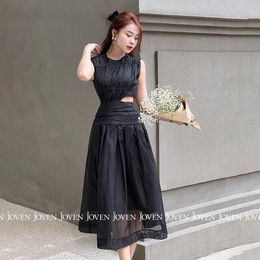 JOVEN Đầm Dài Khoét Eo Trẻ Trung Nữ Tính