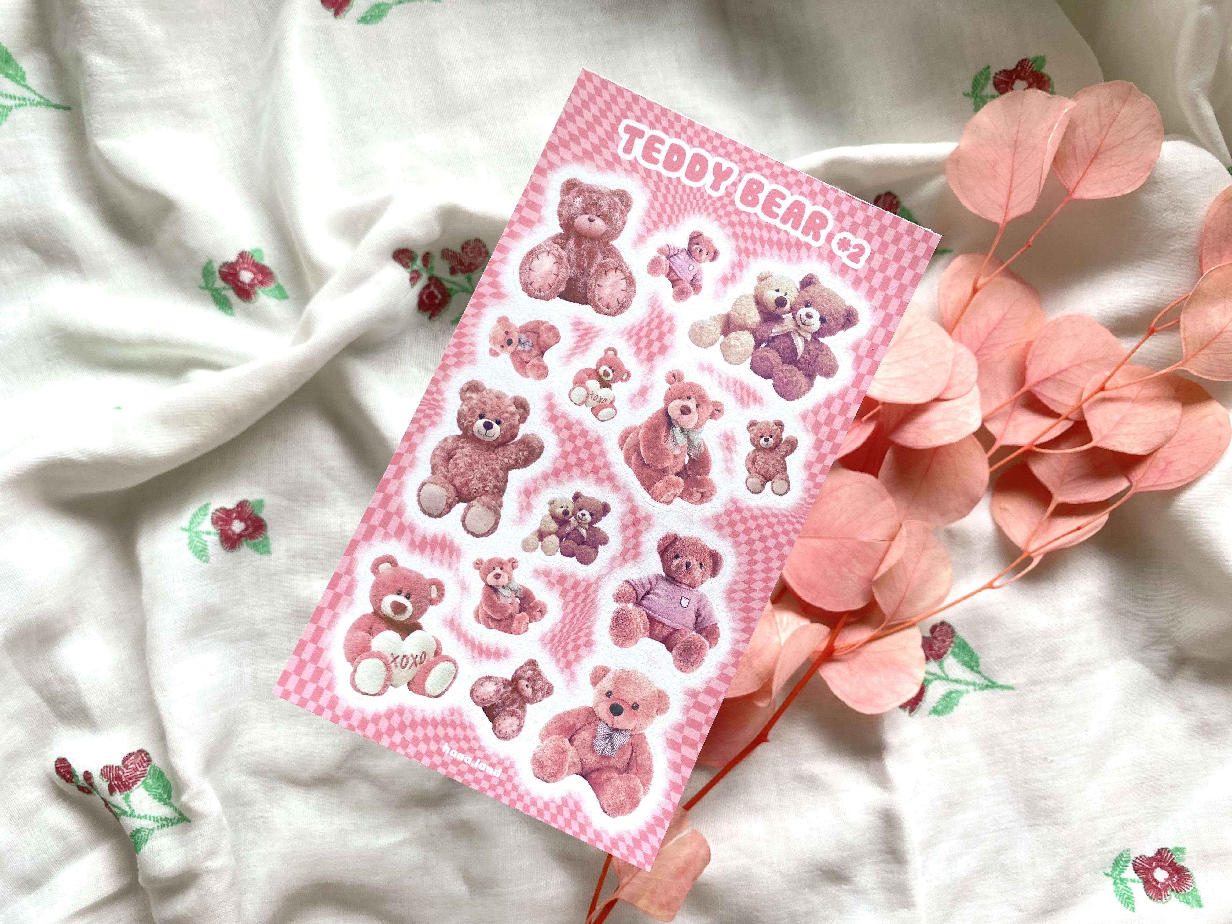 [Teddy] Sticker decal gấu bông Teddy Bear (cán màng bóng)_ hanaland